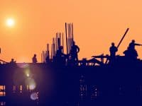 Labor workers on a construction site