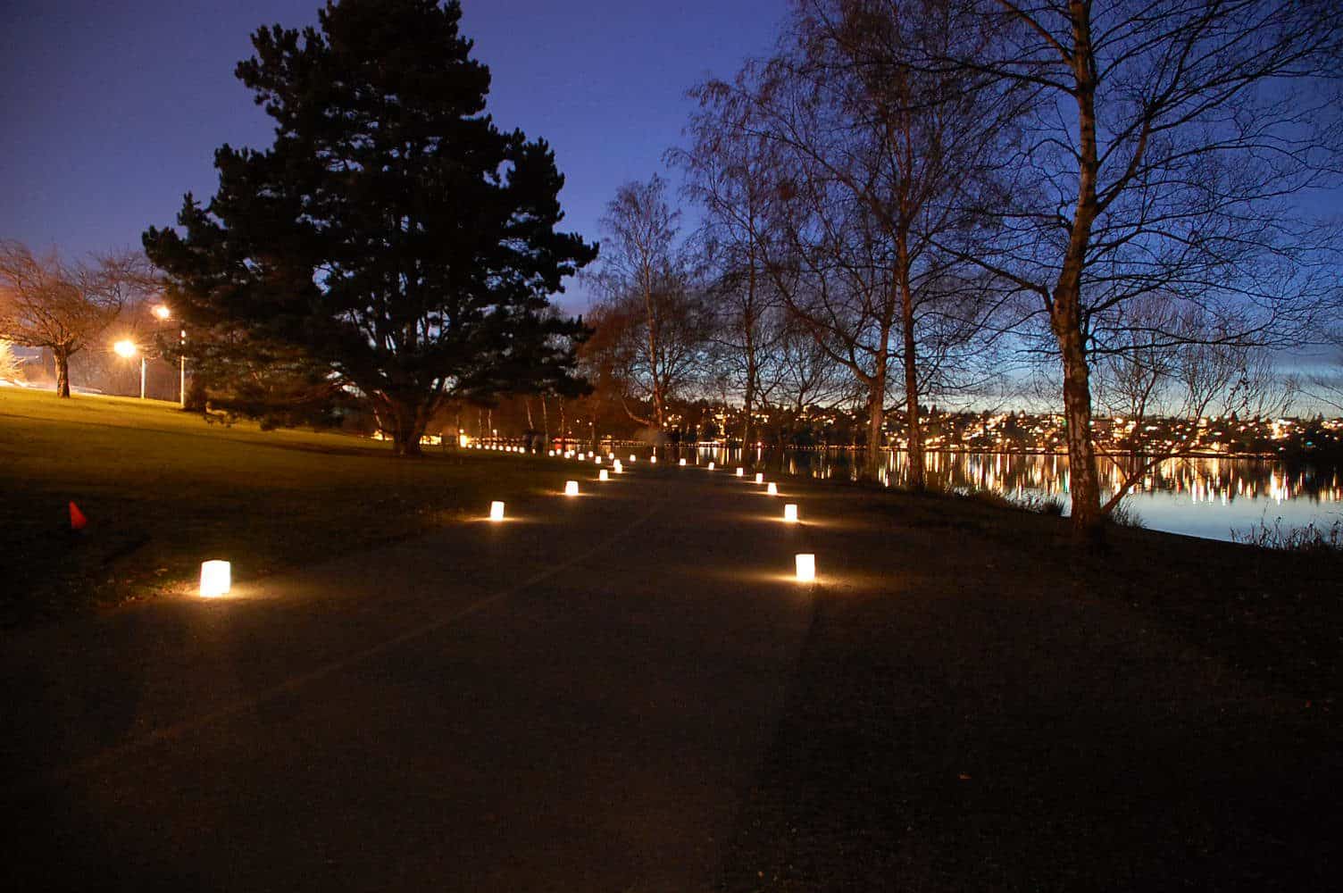 Annual Pathway of Lights at Green Lake in Seattle