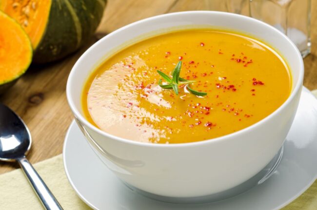 bowl of squash soup